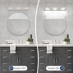 SineRise LED Modern Bathroom Vanity Light Fixtures, Brushed Nickel Modern - Image 6