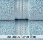 Cotton Craft - 6 Pack - Ultra Soft Extra Large Hand Towels 16x28 Light Blue - - Image 3