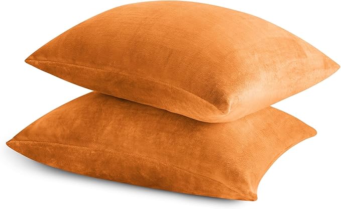 BEDELITE Flannel Pillow Cases Queen Size Set of 2, Super Soft Fleece Pillowcases - Image 9