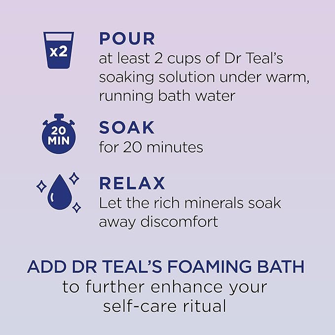 Dr Teal's Pure Epsom Magnesium Salt Soak, Sleep Blend - Image 3