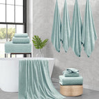 Ycosy 8-Piece Bath Towels Set, 2 Oversized Bath Sheet, 2 Hand Towels and 4 - Image 7