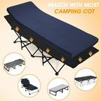 CYMULA Camping Cot Mattress 2in Memory Foam Sleeping Pad, Soft Warm Non-Slip - Image 3