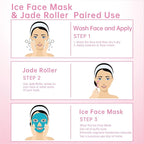 ZNÖCUETÖD Ice Face Facial Jade Roller and Ice Face Mask Cold Cooling Gel Mask - Image 6