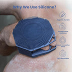 iTOKGOK® 2-in-1 Silver-Infused Silicone Body Scrubber, Double-Sided Design Body - Image 4