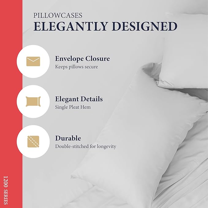 100% Egyptian Cotton King Size Sheets Set - Image 5