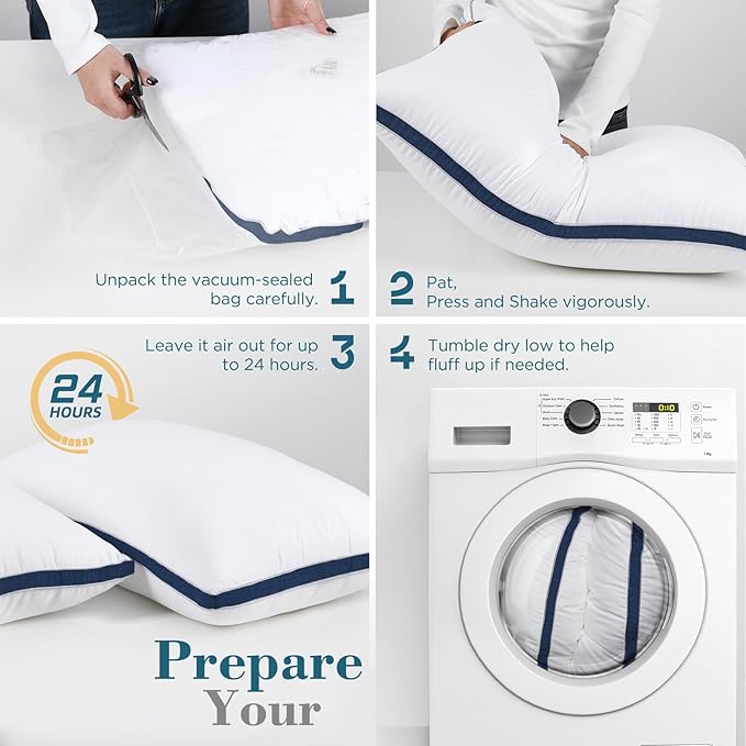 viewstar Bed Pillows King Sizes Set of 2, Hotel Quality Cooling Down - Image 8