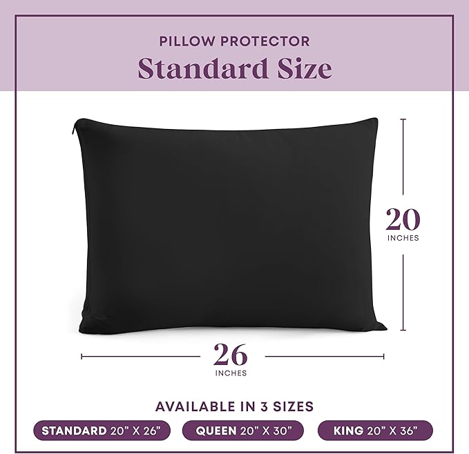 CirclesHome Pillow Protectors 2 Pack Standard Zippered - Image 6