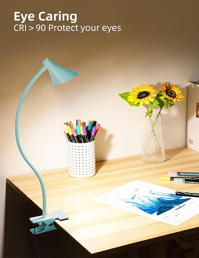 Clip on Light USB Reading Light, Eye Care Dimmable Reading Lamp Flexible - Image 3