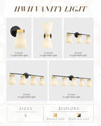 Set of 2 Wall Sconces for Bathroom, HWH 1-Light Bathroom Vanity Light - Image 7