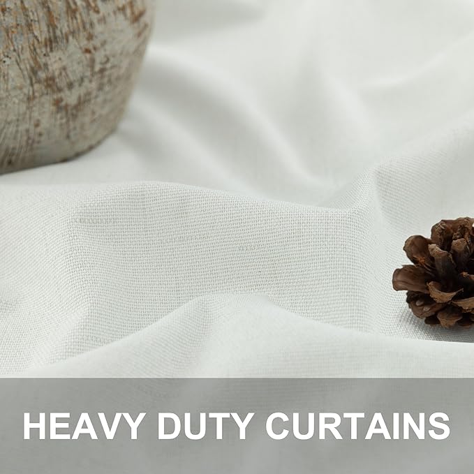 Black Out Curtains 72 Inch Long 2 Panel Burg Lightweight Faux Linen Cute - Image 3