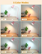 BOHON Cute Desk Lamp with Clamp 10W 38 LED Clip on Light, 5 Color 10 Brightness - Image 2