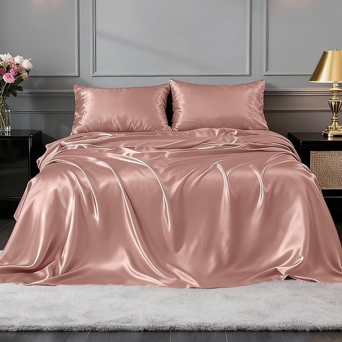 FreshCulture Satin Sheets Twin XL Bed Set - Image 2