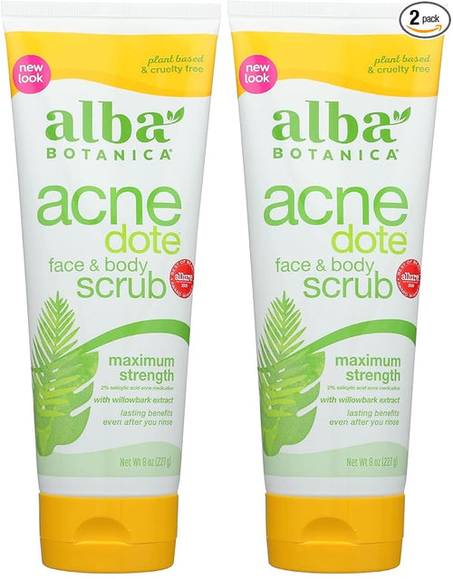 Alba Botanica Acnedote Maximum Strength Face & Body Scrub, 8 Oz by AlbaBotanica