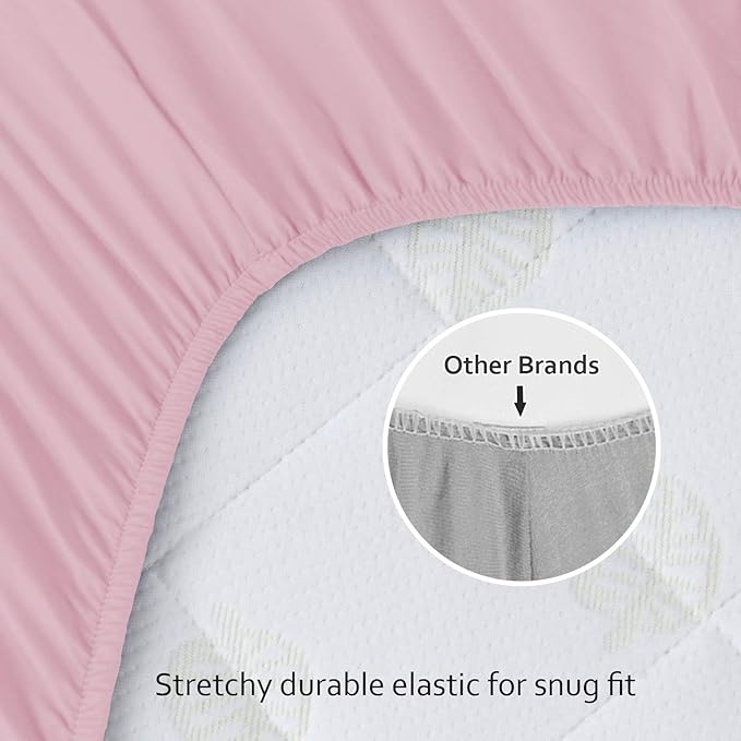Biloban Pack and Play Sheets Fitted, 2 Pack Pack and Play Sheet Fits - Image 5