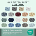 Feather & Stitch 1 Piece Fitted Sheet King Size, 100% Cotton Damask Sateen - Image 7