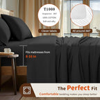 LBRO2M 1000 Thread Count 100% Egyptian Cotton Sheets Set Twin XL, 3 Piece Sets - Image 3