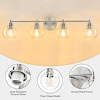 VONLUCE Bathroom Light Fixtures, 4-Light Vanity Light - Image 4