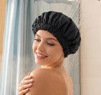 Reusable Shower Cap for Women, Large Waterproof Shower Bonnet - Image 5