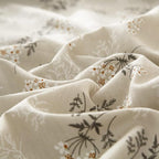 mixinni Duvet Cover Set Floral King Size Soft Cotton Bedding Flower Green - Image 5