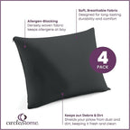 CirclesHome Pillow Protectors 4 Pack Standard Zippered - Image 2
