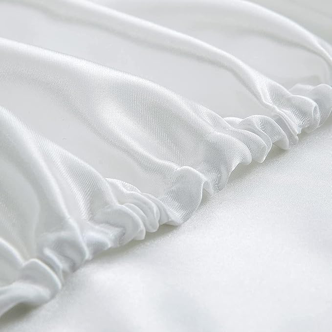 Homiest White Satin Fitted Sheet - Image 4