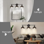 Licperron 3-Light Black Bathroom Vanity Light Fixtures Over Mirror, Farmhouse - Image 4