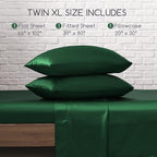 MR&HM Satin Bed Sheets, Twin XL Size Sheets Set - Image 7