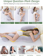 Meiz Question Mark Body Pillow for Adults & Couples, Dual-Sided Velvet Long - Image 2