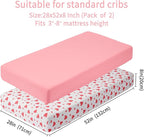 GUNTAIL Baby Crib Sheets for Boys Girls, 2 Pack Fitted Crib Sheet for Standard - Image 3