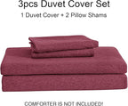 PURE ERA Jersey Knit Duvet Cover Set 100% T-Shirt Cotton Super Soft Comfy 3pc - Image 7
