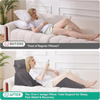4PCS Wedge Pillow Set for After Surgery, Orthopedic Bed Wedge Pillow for Back - Image 6