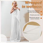 Juexica 1 Pack 70" x 30" Sauna Blanket Insert Towel Cotton Soft Waffle - Image 2