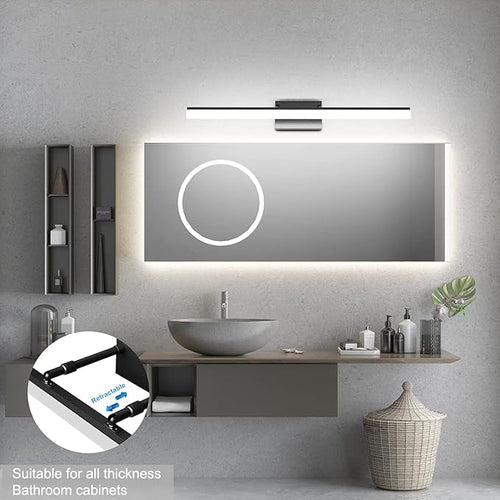 Aipsun 31.5 inch Modern Black Vanity Light Adjustable Bathroom Light Fixtures - Image 2