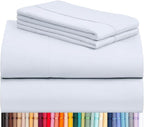 LuxClub 4 PC Sheet Set Bed Sheets Deep Pockets 16" Eco Friendly Wrinkle Free by LuxClub