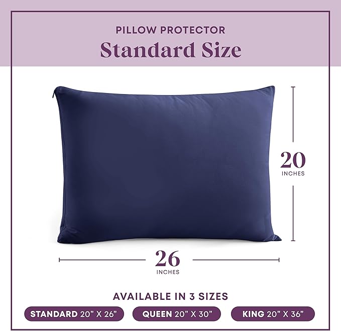 CirclesHome Pillow Protectors 2 Pack Standard Zippered - Image 6
