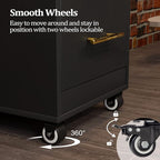Salon Trolley Cart with Wheels, 3-Drawer Rolling Hair Styling Station, Mobile - Image 5