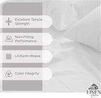 Linen Home 100% Cotton Percale Sheet Set, King Size, Snow White, Deep Pocket - Image 2