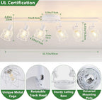 Baocuz 6-Lights White Semi Flush Mount Ceiling Light - Image 2