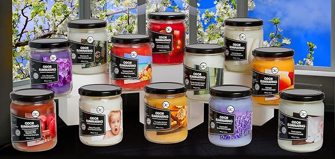 Fresh Linen Two Pack Odor Eliminating Highly Fragranced Candle - Image 5