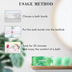 Bath Bombs Salt Balls, Eucalyptus Extract Essential Oils, Moisturizing Dry Skin - Image 3