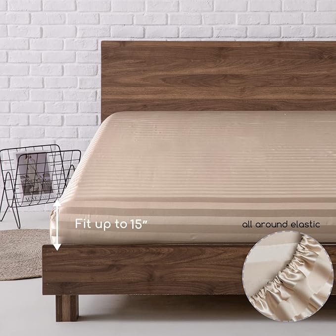 MR&HM Satin Bed Sheets, King Size Sheets Set - Image 5