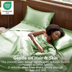 CozyLux Satin Sheets Queen Size Bed Set - Image 2