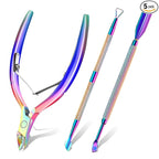 Cuticle Trimmer with Cuticle Pusher and Scissors, Cuticle Remover Professional by Decute