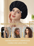 Years calm Shower Caps for Women Reusable Waterproof, Double Layer Waterproof - Image 8