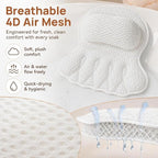 4D Air Mesh Bath Pillow for Tub, Soft Bathtub Cushion - Image 4