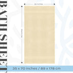White Classic Luxury Soft Beige Bath Sheet Towels - Image 4