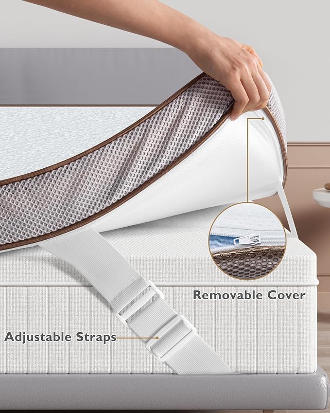 BedStory 4 Inch Memory Foam Mattress Topper Twin Size - Image 5