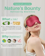 BeeVines 100% Real Mulberry Silk 2 Pack Sleep Mask, Pure Silk Eye Masks - Image 7