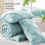 BEDELITE Dusty Blue Queen Comforter Set - Image 7