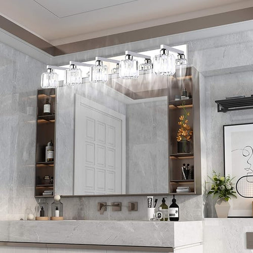 Aipsun Crystal Bathroom Vanity Light Stainless Steel Modern Vanity Light 5 - Image 2